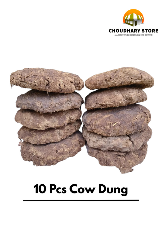 10 Pcs Natural Cow Dung Cakes – Pooja, Havan & Organic Fertilizer