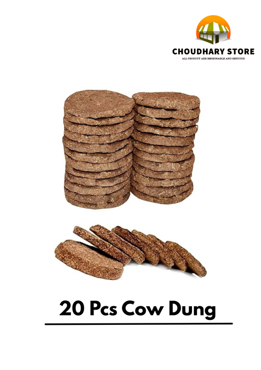 20 Pcs Natural Cow Dung Cakes – Pooja, Havan & Organic Fertilizer